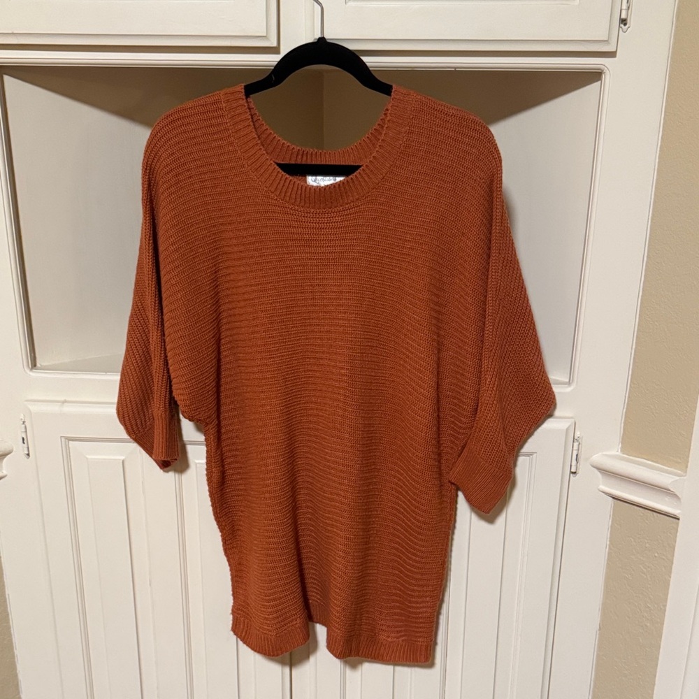 Elegant Terracotta Crew Neck Sweater
